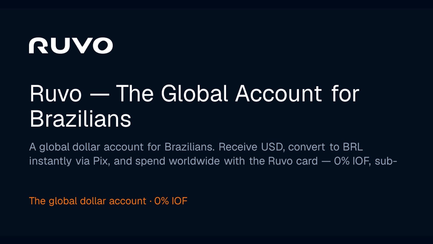 Ruvo quer atingir R$ 1 bilhão em transações combinando stablecoins e Pix